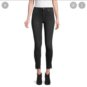 Joe’s Jeans Deirdra High Rise Skinny Ankle Split Raw Hem in Black